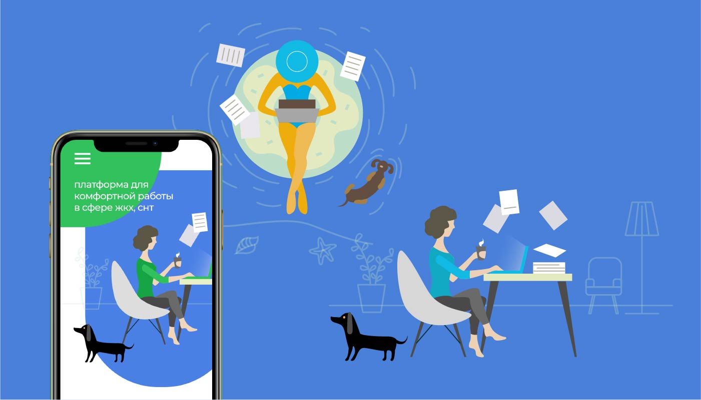 Original illustration scenes / Comfortable work / illustration example